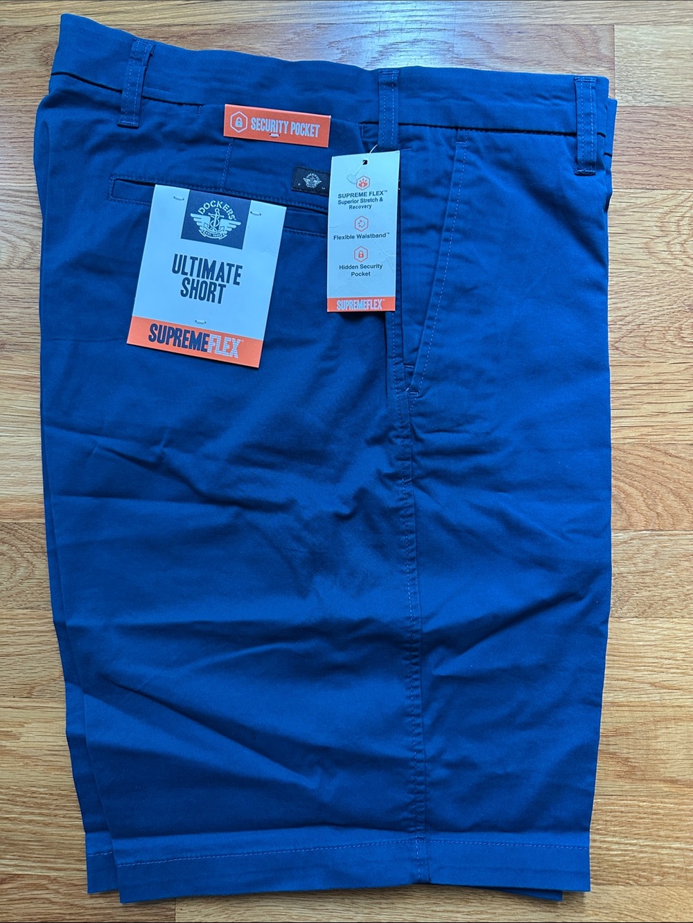 Dockers Shorts Blue Flex comfort waistband size 36 Shorts NWT
